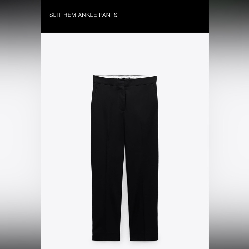 Zara Slit Hem Ankle Pants NWT